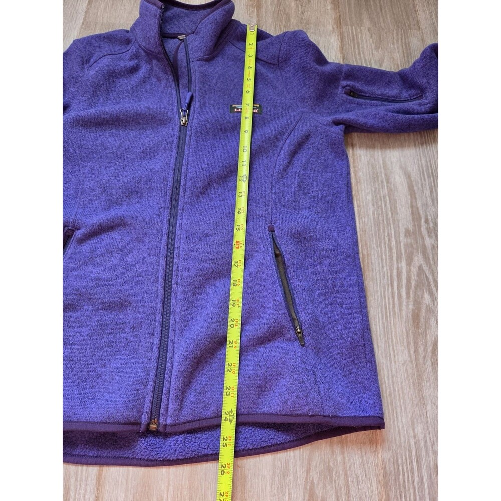 L.L.Bean Sweater Fleece Jacket Blue Full Zip Pockets Womens M Petite EUC - Picture 5 of 7